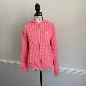 Chaps Coral Cable Knit Sweater